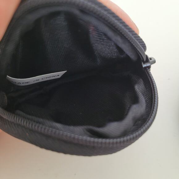 Givenchy Pouch Black Round Double Zip Mesh Cosmetic Toiletry Bag Logo Medium - Picture 4 of 7